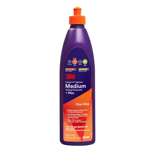 3M 36105 Perfect-It™ Gelcoat Medium Compound & Wax - 473ml