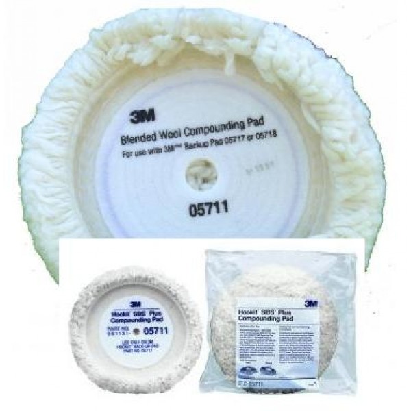 3M Hookit Sbs Compounding Pad 228mm White μονής όψης  - 5711