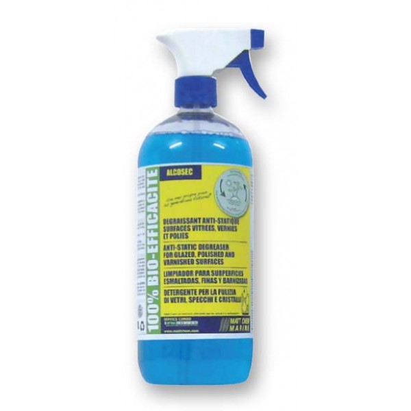 MATT CHEM ALCOSEC Cleaner for Plexiglas and Panes of Glass 1L