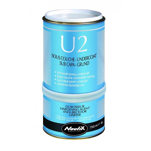 NAUTIX U2 Universal Epoxy White Undercoat for anti-osmosis, anticorrosion. - 750ml